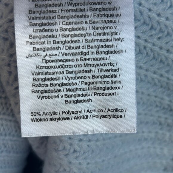 Vero Moda Light Blue Crewneck Sweater Ribbed Knit Size Small - Picture 2 of 7